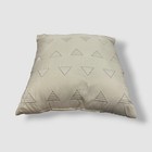 Nanshing Home Gray Triangle Stripes Embroidered Pillow   18  X 18 