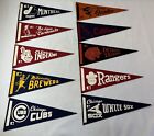 1970s Lot Of 23 Felt Mlb Baseball Pennants   5x7   Have Pinholes