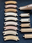 Wood Train Track Lot 30 Pieces- Bridge Ramps Switches - Thomas Brio Compatible