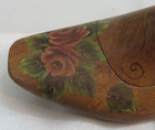 Vintage Cobblers Rustic Wood Shoemakers Form - Mold Left Shoe - Painted Roses