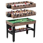 48  Combo Air Powered Hockey Foosball And Billiard Game Table Kids Adults