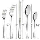 Obstnny 30 Pieces Stainless Steel Dinner Table Flatware Set For 6