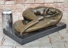 Signed Milo Bronze Sculpture Statue Of Sleeping Woman Elegant Bedroom Decor Gift