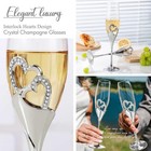 Wedding Cake Knife And Sever Set  Champagne 4 Piece Silver 