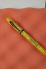 Vintage Fountain Pen Yellow Marble Durium Maybe National Pen Lever Fill Gold Nib