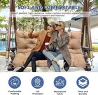 Porch Swing Cushions  2-3 Seater Outdoor Waterproof Swing Cushions With Ties    
