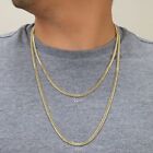 14k Yellow Gold Solid 4mm Mens Miami Cuban Link Chain Necklace Lobster 22 