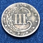 1853 Three Cent Silver Piece Trime 3c Type 1 Ungraded Choice Us Coin  155