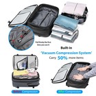 Megaback Vacuum Backpack Travel With Pump  60l Expandable Airbag Large  Black