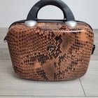 Heys Vintage Snakeskin Hard Shell Travel Case Makeup Overnight Carry-on Bag