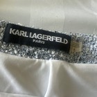 Karl Lagerfeld Gray Tweed Straight Pencil Skirt Size 4 With Zipper Accent