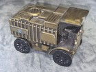 1974 Banthrico Coin Bank 1906 Mack Truck Chain Drive Die-cast Metal Bronze Usa