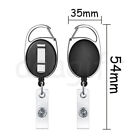 5 10 20x Retractable Reel Clip Badge Holder Id Card Key Ring Carabiner Us Stock