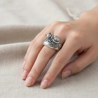 925 Sterling Silver Sleeping Cat Ring Vintage Aquamarine Cz Floral Band New