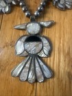 Sterling Silver Native American Squash Blossom Necklace  With A Naja Pendant 