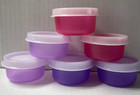 6 Vintage Tupperware Smidget Container Set  Miniatures New  Free S h Pink Purple