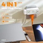 4 Outlet Extender Surge Protector Multi Plug Wall Adapter Tap 900j For Home