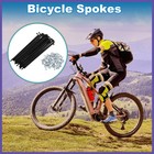 Bicycle Spokes 12g 125mm Length Bike Wheel Spokes Carbon Steel Black 1 Set