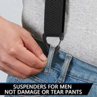 Suspenders For Men Heavy Duty  X Shape Back Hidden Suspender 1 5  Under Clothing