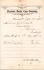 1882 Cleveland Burial Case Company Billhead Cleveland Ohio