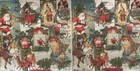 Two Paper Luncheon Decoupage Napkins  Christmas Santa Vintage Retro  Reindeer