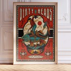 Dirty Heads Dillon Co Concert Poster Art Print Western Cowboy Fish Vintage