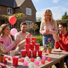 24 Pcs Valentines Day Table Tennis Balls Bulk 40 Mm Heart Table Tennis Ball Red 