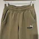 Puma Green Big Boy Athletic Embroidery Logo Two Front Pockets Pants Joggers Sz S