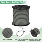 Faux Suede Leather Cord  50 Yards 5mm Flat Suede Leather Lace  dark Gray 