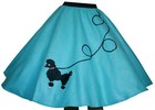 3-pc Aqua Blue Poodle Skirt Outfit _ Adult Size Xl-3xl _ Waist 40 - 48 