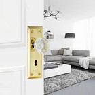 Gold Mortise Lock Set With Crystal Glass Knob  Antique Door Knobs With Lock A   