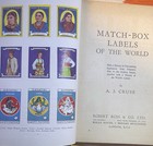Vintage Match-box Labels Of The World Hardback Book  By A J Cruse