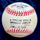 Joe Morgan  hall Of Fame 1990  Signed Official National League Baseball  Psa