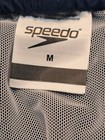 Speedo Mens Life Guard  Shorts Swim Trunks Medium Pockets Blue  Red Drawstring 