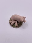 Vintage Miniature Pig Piggy Family Dollhouse Figurine Animal Trinket Decor