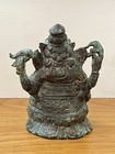 Ganesh Nataraja Ganesha Bronze Statue Elephant God Spirit Hindu Antique