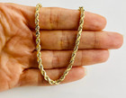 10k Real Solid Yellow Gold 3mm Rope Link Chain Anklet Bracelet - 9 Inches- Bc133