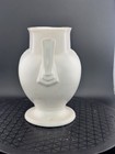 Roseville Ivory 1934 Vintage Art Deco Pottery Ceramic Vase 108-6 With Chip