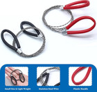 2 Pcs Survival Wire Saw Heavy Duty Emergency Steel Wire Saw Pocket Size