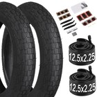12 5  Kid Bike Tires   Heavy Duty Inner Tubes - 2 Pack  Schrader Valve  Mtb   Sc