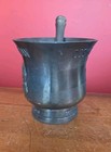Vintage Brass Mortar And Pestle Rx Saints Cosmas   Damian 350 Ad Apothecary