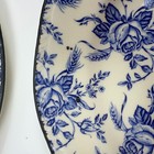 Wood   Sons Colonial Rose Blue Dinner Plate 10 5  Floral Fine Tableware Lot Of 4