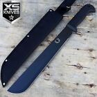 Black Hunting Machete Fixed Blade Sword Army Military Jungle Knife   Sheath 18 