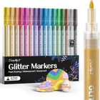16 Colors Glitter Markers  Glitter Paint Pens Sparkly And Shiny For Diy Card    