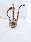 Antique Vintage  Persian Middle Eastern Copper Ornate Pitcher Teapot Ewer 12x5 