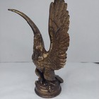 7  Vintage American Bald Eagle Flagpole Flag Pole Finial Topper Metal Brass Tone