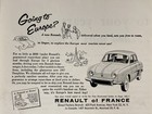 1957 Renault Dauphine Print Ad Going To Europe France New