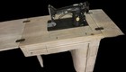 Antique Sewing Machine With Cabinet And Stool 1952 Featherweight 