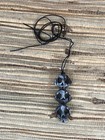 Bosko Skull Stack Tiki Pendant Necklace Gray Resin Pendent Handmade New