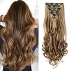 100  Natural Looks Clip In Hair Extensions 7 Pieces Full Head Long As Human Hair